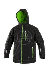 CXS KINGSTON softshellová bunda čierno zelená