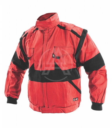 Monterková bunda LUX EDA červeno-čierna