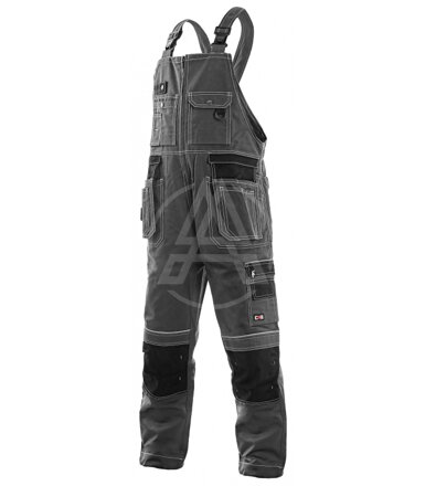 Zimné trakové monterkové nohavice ORION KRYŠTOF sivo-čierne