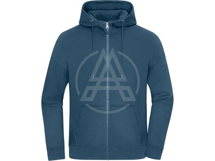 8043 - oversize mikina na zips s kapucňou