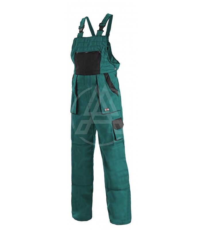 Trakové monterkové nohavice CXS LUXY ROBIN zeleno-čierne