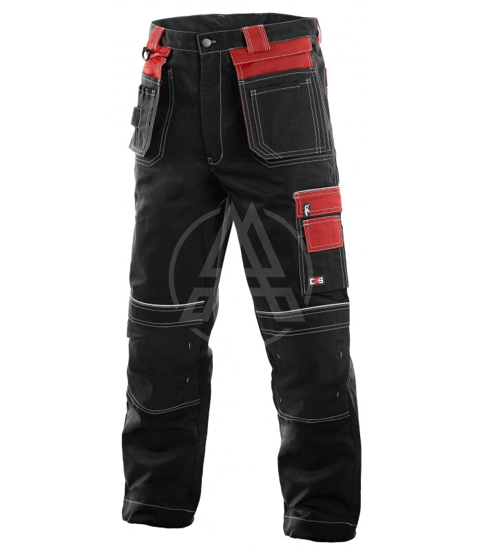 Monterkové nohavice CXS ORION TEODOR čierno-červené