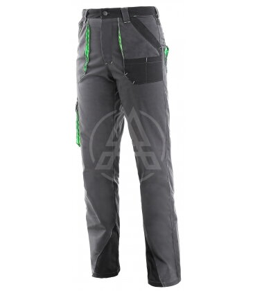 Dámske monterkové nohavice CXS SIRIUS AISHA sivo-zelené