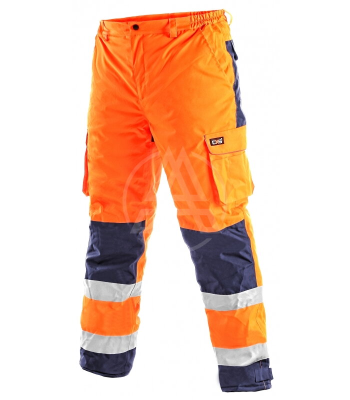 Reflexné nohavice CXS CARDIFF oranžové, zimné