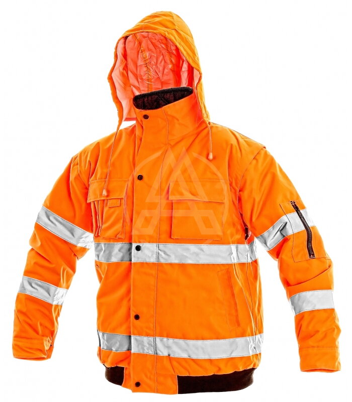 Reflexná bunda CXS LEEDS oranžová, zimná