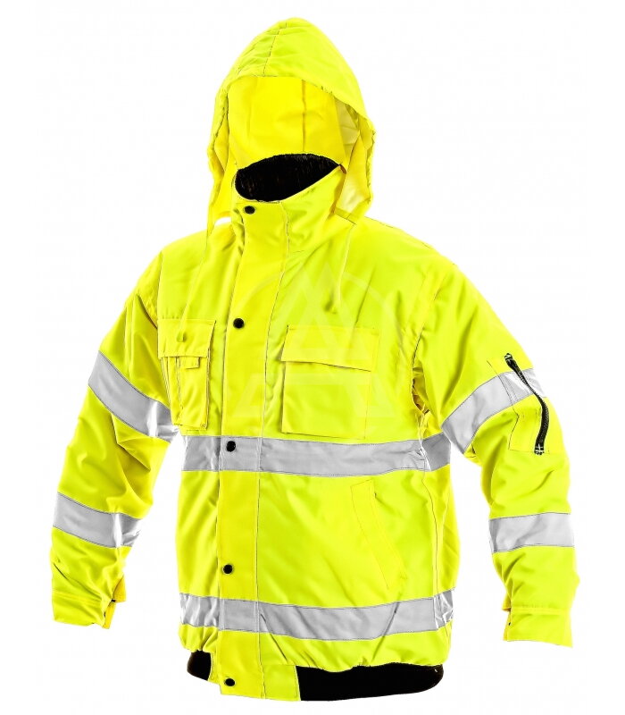 Reflexná bunda CXS LEEDS žltá, zimná